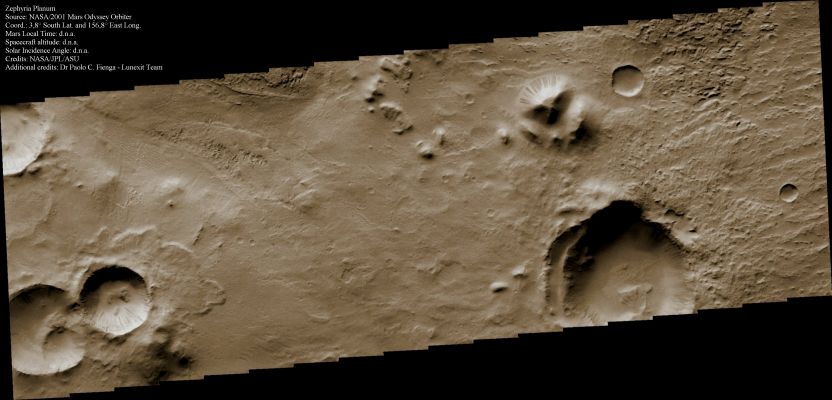 Zephyria Planum (Natural Colors; credits: Dr Paolo C. Fienga - Lunexit Team)
nessun commento
Parole chiave: Mars from orbit - Zephyria Planum