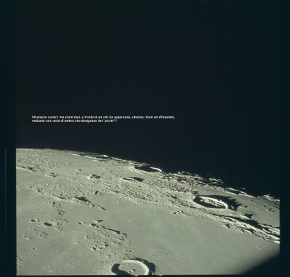 AS 12-51-7547 - Approaching the Lunar Terminator (unusual shadows)
nessun commento
Parole chiave: The Moon from orbit - Regions near the Terminator