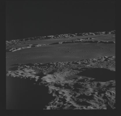 AS 17-153-23543 - Craters Thomson and Zelinskiy
Image Collection:  70mm Hasselblad 
Mission:  17 
Magazine:  153 
Magazine Letter:  MM 
Revolution:  36
Latitude: 31,3° South
Longitude: 166,4° East
Lens Focal Length:  250 mm 
Camera Altitude:  119 Km 
Sun Elevation (on Local Horizon): 7° 
Mission Activity:  REV 36 
Film Type:  SO-368 
Film Width:  70 mm 
Film Color:  color
Feature(s):  THOMSON and ZELINSKIY
Parole chiave: The Moon from orbit - Craters - Thomson and Zelinskiy