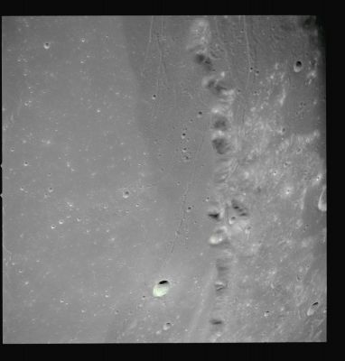 AS 17-153-23564 - Crater Tacquet and Tacquet "A"
Image Collection:  70mm Hasselblad 
Mission:  17 
Magazine:  153 
Magazine Letter:  MM 
Revolution:  39 
Latitude: 16,9° North
Longitude: 20,4° East
Lens Focal Length:  80 mm 
Camera Altitude:  108 Km 
Sun Elevation (on Local Horizon):  28° 
Mission Activity:  REV 39 
Film Type:  SO-368 
Film Width:  70 mm 
Film Color:  color
Feature(s):  TACQUET and TACQUET "A"
Parole chiave: The Moon from orbit - Craters - Tacquet and Tacquet "A"