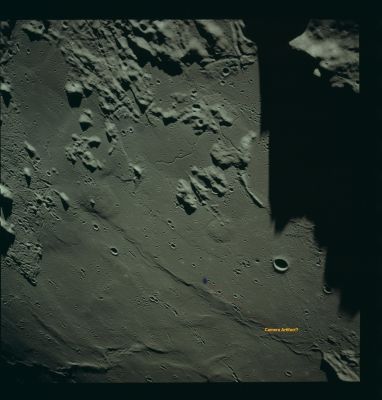 AS 17-153-23586 - Apenninus Montes, East of Wallace Crater (1)
Image Collection: 70mm Hasselblad 
Mission: 17 
Magazine: 153 
Magazine Letter: MM 
Revolution: 39 
Latitude: 21,1° North
Longitude: 4,2° West 
Lens Focal Length: 80 mm 
Camera Altitude: 103 Km 
Sun Elevation (on Local Horizon): 5° 
Mission Activity: REV 39 
Film Type: SO-368 
Film Width: 70 mm 
Film Color: color
Parole chiave: The Moon from orbit - Apenninus Montes